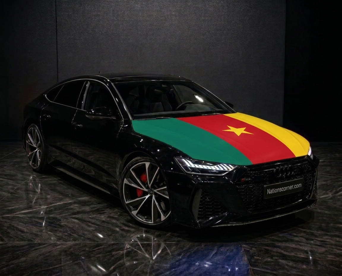 drapeau capot voiture cameroun