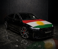 Drapeau Capot Voiture Kurdistan – Élastique Universel | Toutes Marques