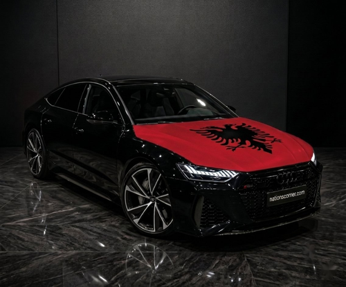 Drapeau Capot voiture Albanie Elastique