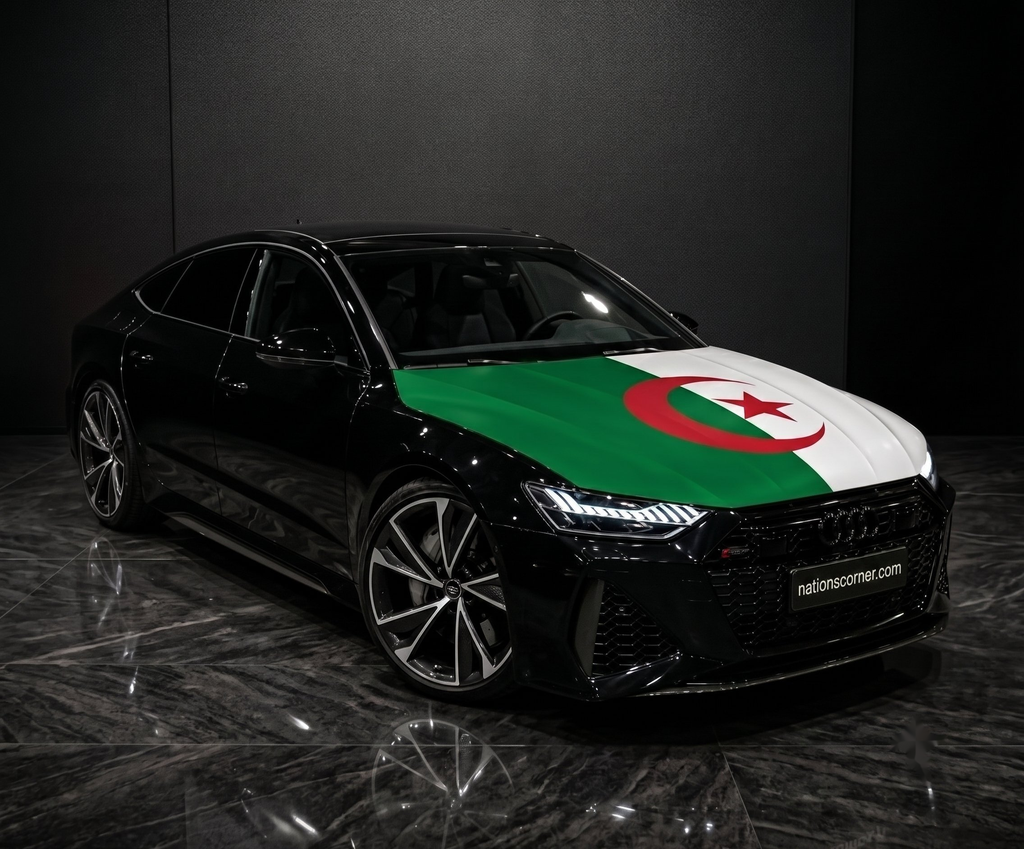 Drapeau Capot voiture Algérie