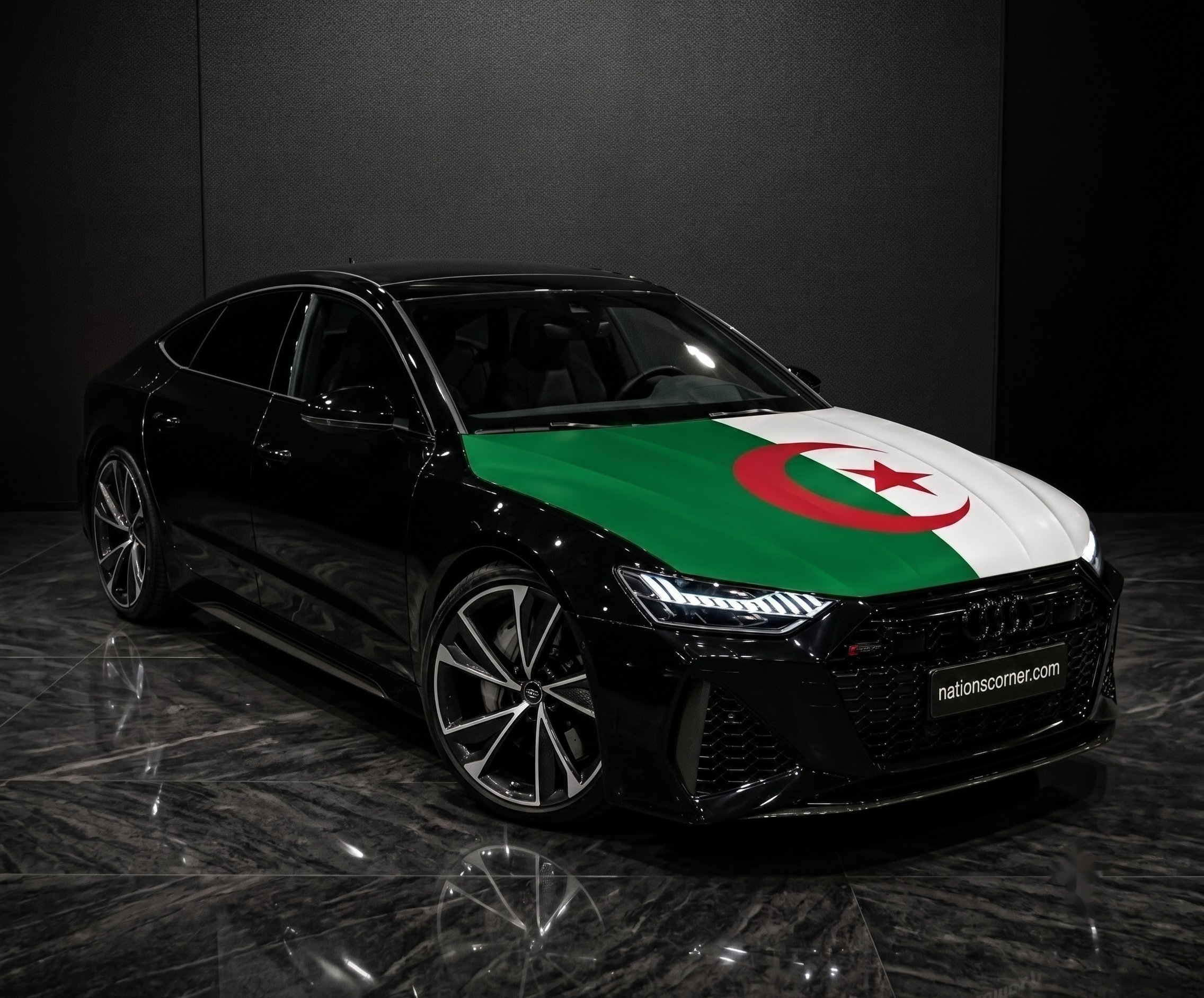 Drapeau Capot voiture Algérie