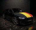 Drapeau Capot voiture Belgique Elastique