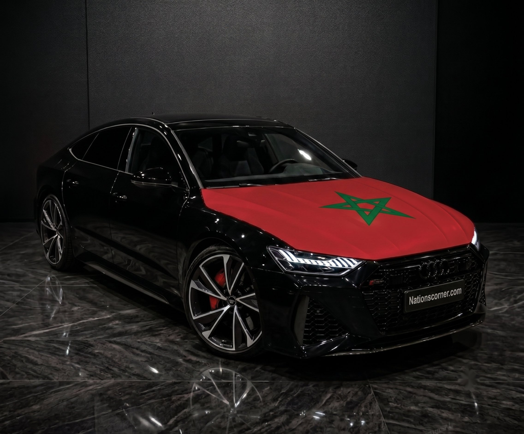 Drapeau Capot voiture Maroc