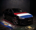 drapeau capot voiture pays bas