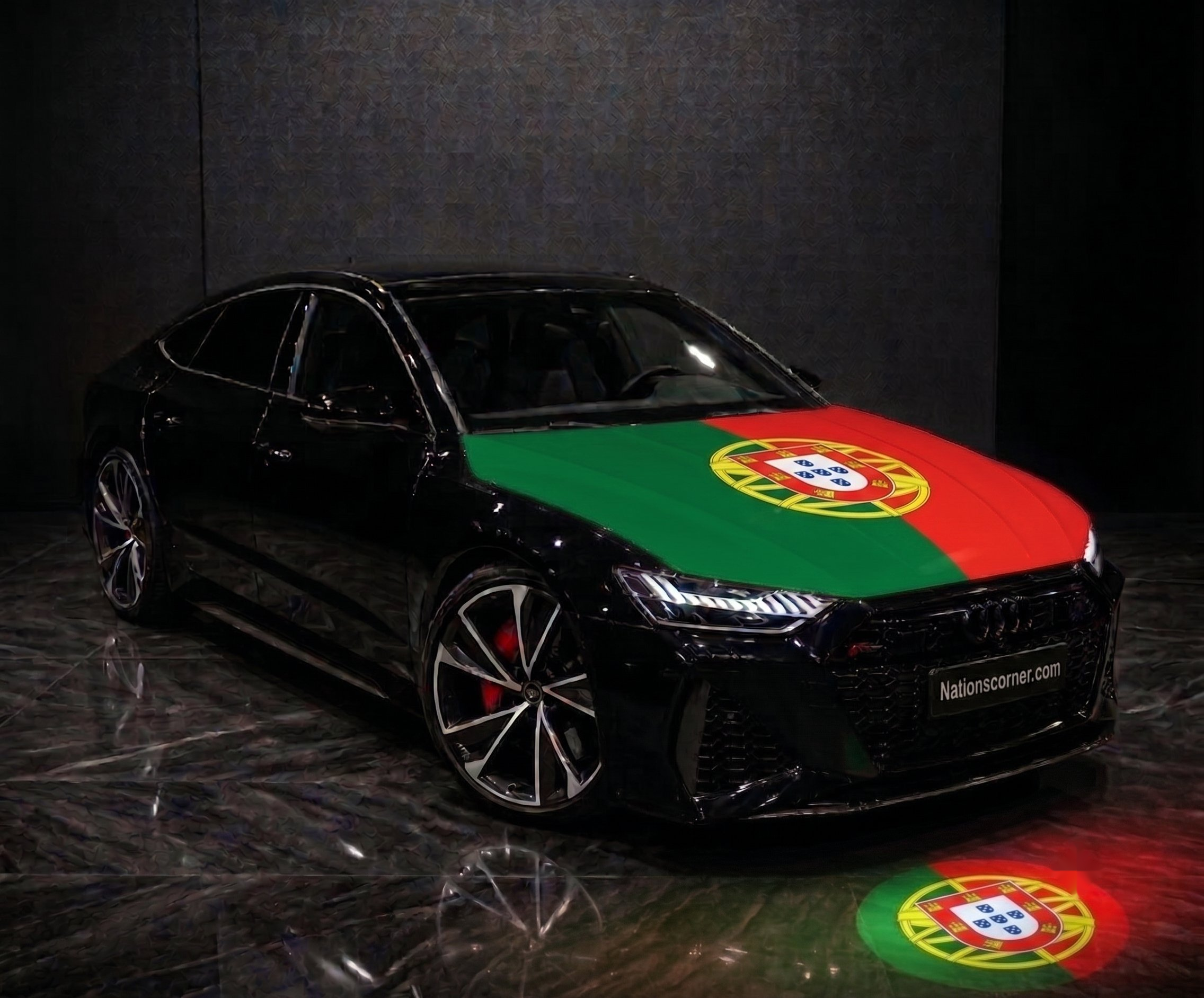 Drapeau Capot voiture Portugal 