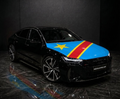 Drapeau Capot voiture république démocratique du congo