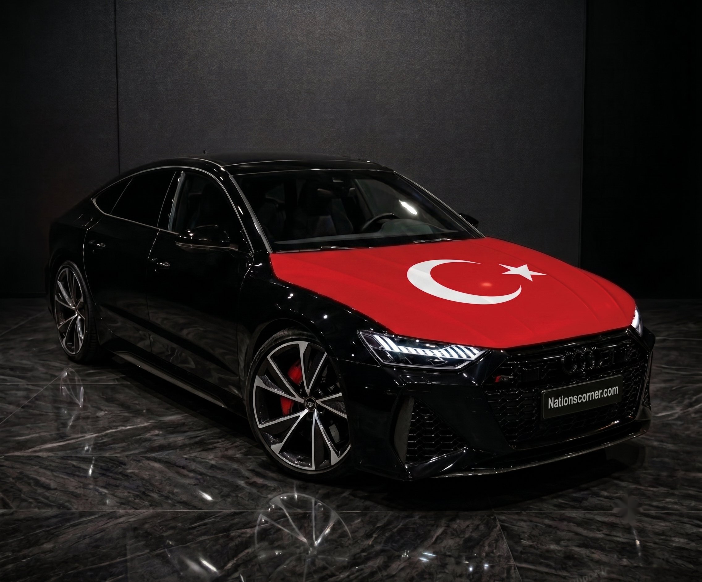 drapeau capot voiture elastique turquie